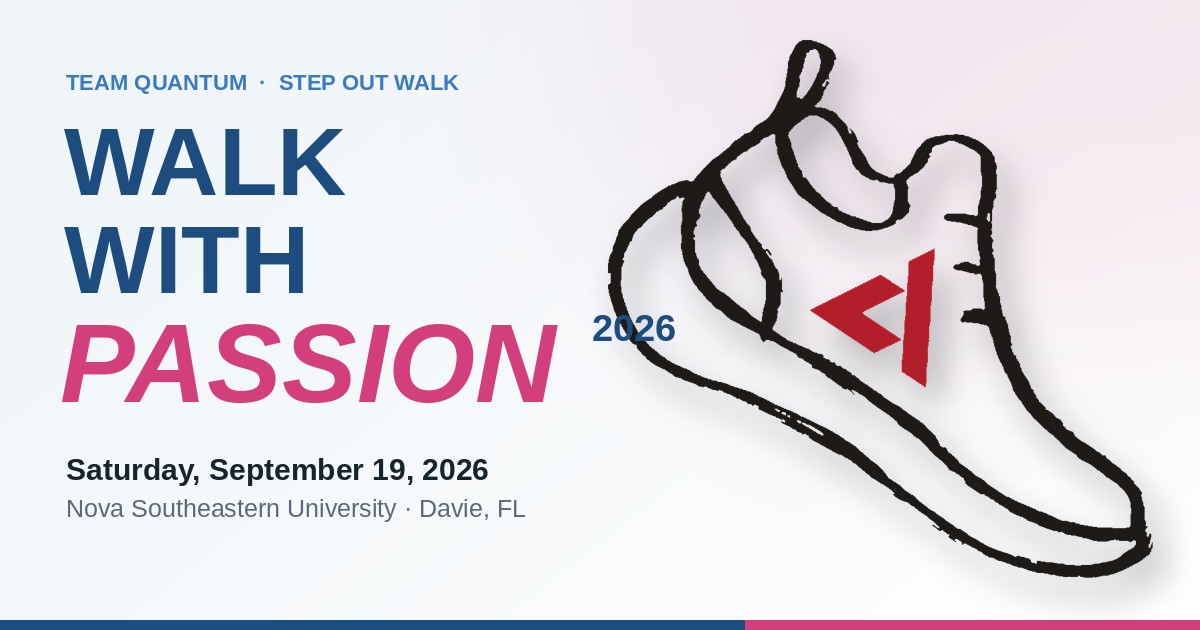 Walk With Passion 2026 — Team Quantum at the American Diabetes Association Step Out Walk, September 19, 2026 in Davie, FL